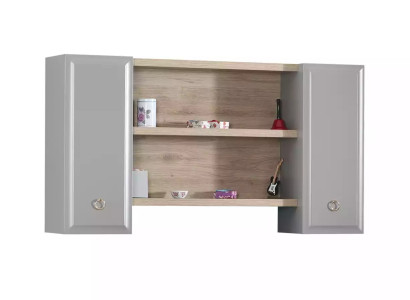 Hängeschrank Wandschrank Kinderzimmer Bücherregal Holz Grau Design